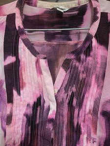 Pink &amp; Purple Abstract Print Blouse