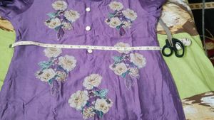 New Elegant Purple Embroidered Kurta