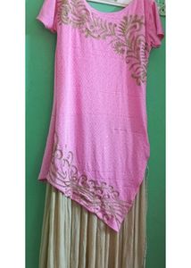 Pink &amp; Gold Kurta Set
