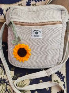 Crochet Sunflower Keychain