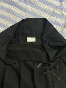 Black Pleated Mini Skirt