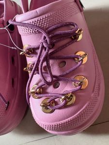 women girl Pink Embellished Clogs