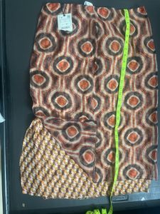 Brand New Zara Organza Dual Layer Geometric Skirt