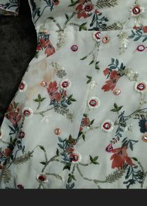 Floral Print Layered sharara Set