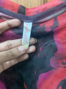 Abstract Print Mesh Top