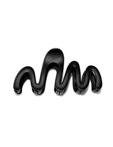Wavy Black Claw Clip