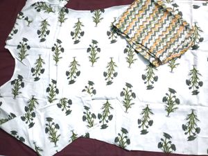 Printed Cotton Suit Set