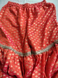 Orange & Gold Women's Garara