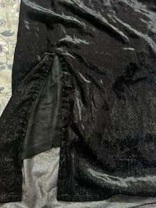 Black Velvet Midi Dress