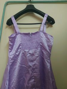 Lilac Satin Dress