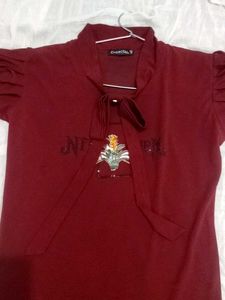 Maroon Party Wear Top