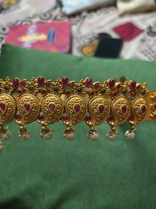 Vintage Gold Lakshmi And Manga Temple Waist Belt