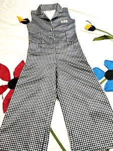 Chic Gingham Jumpsuit for Girls