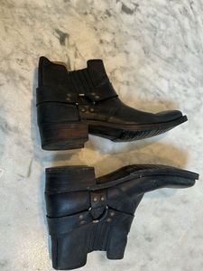 Black Leather Ankle Boots
