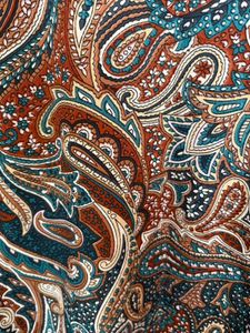 Paisley Print Long Sleeve Work Blouse