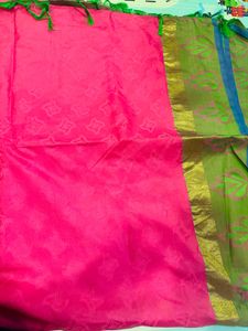 Pink &amp; green saree
