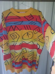Woollen Blockprint Oversize Unisex Sweater