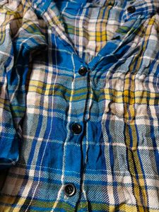 Blue Plaid Flannel Shirt