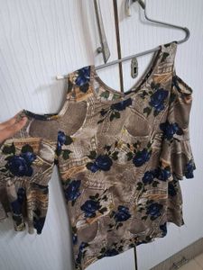 Floral Print Off Shoulder Top