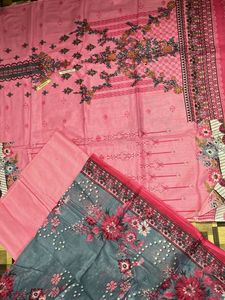 Combo Floral Print Unstitched Fabric