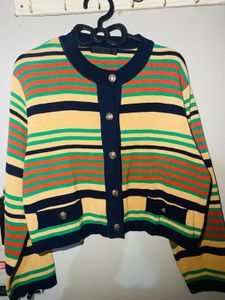 Striped Knit Cardigan