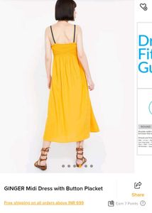 Mustard Yellow Midi Dress