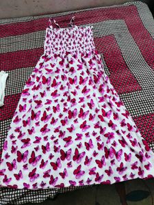 Butterfly Print Dress with Top