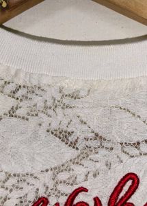 Trendy New Lace Detail Top