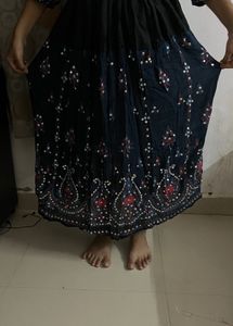 Kutchi Embroidered Border Ethnic Gujarati Chaniya