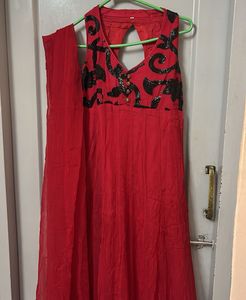 Pure Shiffon Red Suit