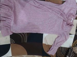 Sparkly Pink Long Sleeve Top