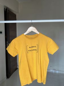 Yellow 'Always Focused' T-Shirt