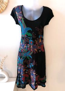 Desigual Black Floral Dress