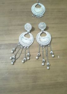 Silver Tone Dangle Earrings