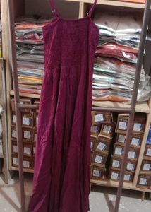 Fancify Wine A Line Maxi Dress😍