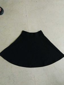 Black Knit Mini Skirt