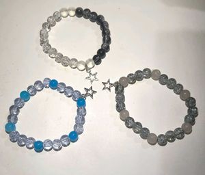 Beaded Star Charm Bracelet Set