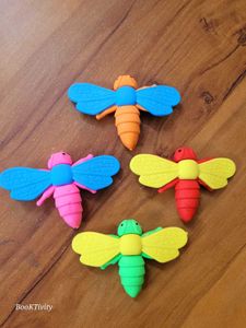 Set Of 4 Dragonfly 3D Eraser