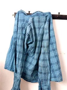 Blue Plaid Flannel Shirt