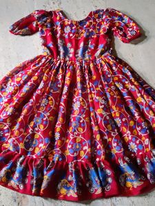 Georgette Customised Kalamkari Frock