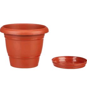 1 Pc. Brown Plastic Pot (21inch = 16.1cm)