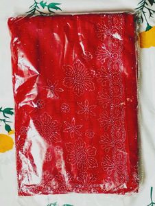 Chiffon With Popcorn Fully Stone Work Saree