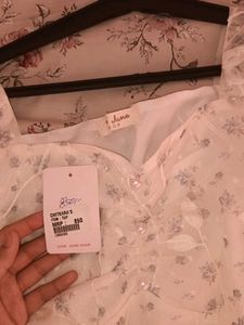 Off White Flower Maxi Dress