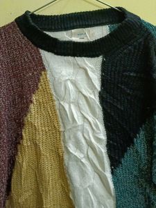 Woolen Multi colour Top
