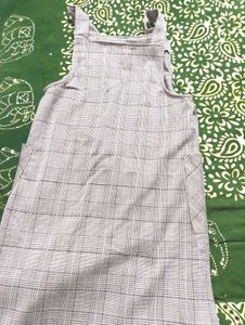 Plaid Overall Dress