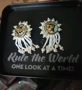 White Pearl Earrings