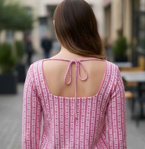 Pink Patterned short kurti