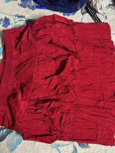 Red Ruffled Skirt