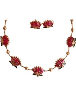 Lotus Necklace & Earring Set