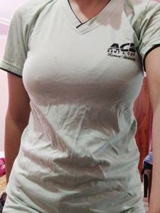 Mint Green Active Wear Stretchable T-shirt